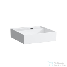 Laufen Kartell By Laufen 46x46 cm-es mosdó 2 csaplyukkal,fehér H8153310008151 szaniter