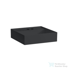 Laufen Kartell By Laufen 46x46 cm-es mosdó 2 csaplyukkal,matt fekete H8153317168151 szaniter