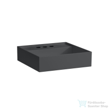Laufen Kartell By Laufen 46x46 cm-es mosdó 3 csaplyukkal,graphite matt H8153317581581 szaniter