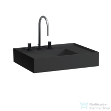 Laufen Kartell By Laufen 60x46 cm-es mosdó 3 csaplyukkal,matt fekete H8183347161581 szaniter