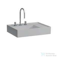 Laufen Kartell By Laufen 60x46 cm-es mosdó 3 csaplyukkal,Matt szürke H8183347591581 szaniter