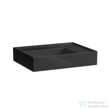 Laufen Kartell By Laufen 60x46 cm-es mosdó csaplyuk nélkül,fényes fekete H8183340201121 szaniter