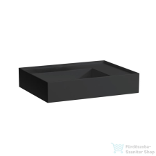 Laufen Kartell By Laufen 60x46 cm-es mosdó csaplyuk nélkül,matt fekete H8183347161121 szaniter