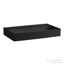 Laufen Kartell By Laufen 80x46 cm-es mosdó 3 csaplyukkal,matt fekete H8103367161081 szaniter