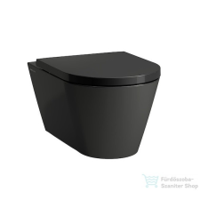 Laufen Kartell By Laufen matt fekete fali wc, rimless, mélyöblítésű H8203377160001 ( 820337 ) szaniter