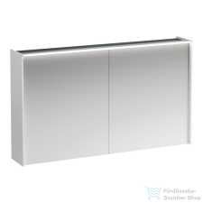 Laufen LANI tükrös szekrény, 120 cm, 2 ajtóval, LED-világítással, fényes fehér H4038221122611 fürdőszoba bútor