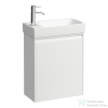 Laufen MEDA 43,5x22x51,5 cm-es 1 ajtós fali szekrény mosdó- és csaptelep nélkül, balos, matt fehér H4215510112601