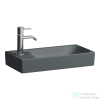 Laufen MEDA 46x23,5 cm-es fali mosdó bal oldali csaplyukkal, csaptelep-és túlfolyó nélkül, matt graphite H8151147581131
