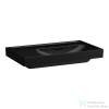 Laufen MEDA 80x46 cm-es falra/bútorra szerelhető mosdó 3 csaplyukkal, bal oldali pulttal, matt fekete H8171157161081