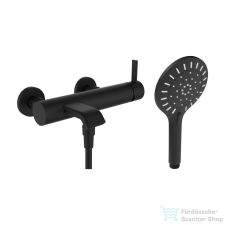 Laufen MEDA kádtöltő csaptelep zuhanyszettel, PVD matt titán fekete HF506660428600 csaptelep