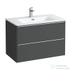 Laufen Palace Kombi csomag, 80x45 cm-es mosdó 2 fiókos alsószekrénnyel,eloxált alumínium fogantyúval,traffic grey H8607052661041