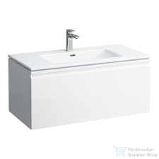 Laufen Pro S 100x50 cm-es 1 fiókos mosdó és alsószekrény kombináció belső fiókkal,matt fehér H8609664631041 fürdőszoba bútor