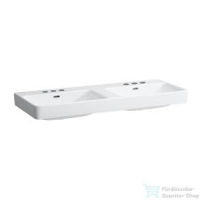Laufen Pro S 120x46 cm-es dupla mosdó 3 csaplyukkal,fehér H8149660001081 szaniter