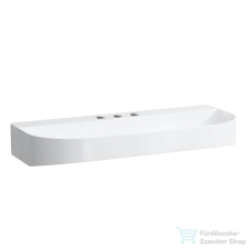 Laufen Sonar 100x42 cm-es mosdó 3 csaplyukkal,túlfolyó nélkül,fehér H8103470001581 szaniter