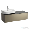 Laufen Sonar 117,5x45,5x34 cm-es 1 fiókos alsószekrény H816341,H816342 mosdókhoz,Titanium&amp;Nero Marquina H4054520341421