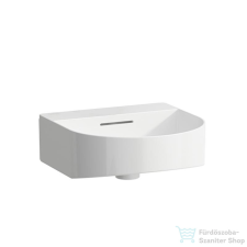 Laufen Sonar 41x42 cm-es csiszolt aljú kézmosó csaplyuk nélkül,matt fehér H8163417571091 szaniter