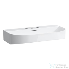 Laufen Sonar 80x42 cm-es mosdó 3 csaplyukkal,LCC bevonattal,fehér H8103444001081 szaniter
