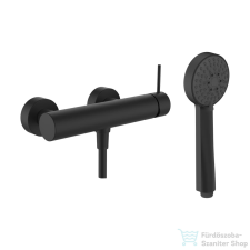 Laufen TWINPLUS SLIM zuhany csaptelep zuhanyszettel, PVD matt titán fekete HF505450428600 csaptelep