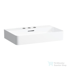 Laufen Val SaphirKeramik 65x42 cm-es csiszolt aljú mosdó 3 csaplyukkal,fehér H8162840001081 szaniter