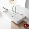 Laufen Val SaphirKeramik 95x42 cm-es csiszolt aljú mosdó 3 csaplyukkal,LCC Active bevonattal,fehér H816287A001081