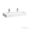 Laufen Val SaphirKeramik 95x42 cm-es mosdó 2 csaplyukkal,túlfolyó nélkül,LCC Active bevonattal,fehér H810287A001151