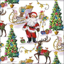 Laughing santa papírszalvéta 33x33cm, 20db-os papírárú, csomagoló és tárolóeszköz