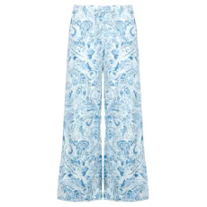 Lauren Ralph Lauren Lenge nadrágok WOVEN-WIDE LEG-PANTS Kék EU S