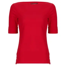 Lauren Ralph Lauren Rövid ujjú pólók JUDY-ELBOW SLEEVE-KNIT Piros EU L női póló