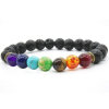  Láva köves "7 csakra" karkötő
