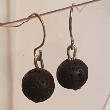  Lávakő fülbevaló 0,6 cm-es fülbevaló