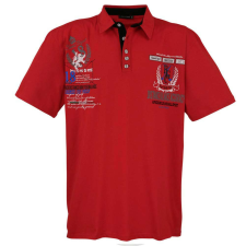  LAVECCHIA férfi póló póló 2038 oversize, Piros 4XL férfi póló