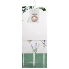  Lavender 3db-os pamut konyharuha szett Natúr 50x75 cm lakástextília