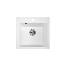 LAVEO Alena 50, 490 x 490 mm fehér színű gránit mosogatótálca mosogatótálca