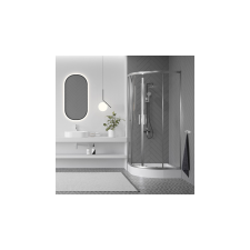  LAVEO BRESSO félkör zuhanykabin zuhanytálcával 90x90x185 cm átlátszó üveg/króm kád, zuhanykabin