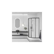  LAVEO BRESSO szögletes zuhanykabin zuhanytálcával 80x80x185 cm átlátszó üveg/fekete kád, zuhanykabin