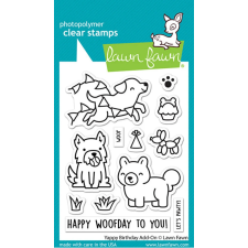 Lawn Fawn Szilikonbélyegző LF3160 - Yappy Birthday Add-On - Clear Stamps (1 csomag) bélyegző