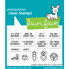 Lawn Fawn Szilikonbélyegző LF3342 - veggie happy add-on - Clear Stamps (1 csomag) bélyegző