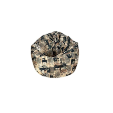 LazyBag XL beltéri babzsákfotel – retro újság mintás bútor