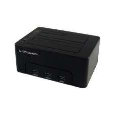 LC-Power Dockingstation USB 3.0 2-Bay 2,5"/3,5"HDD/SSD+3xHub (LC-DOCK-U3-HUB) laptop kellék