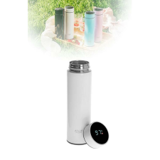 LCD kijelzős termosz, fehér - 473ml termosz