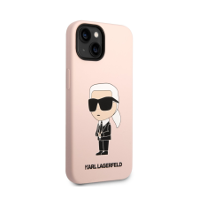 LCD Partner Apple iPhone 14 Plus Karl Lagerfeld folyékony szilikon Ikonik NFT tok rózsaszín tok és táska