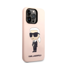 LCD Partner Apple iPhone 14 Pro Karl Lagerfeld folyékony szilikon Ikonik NFT tok rózsaszín tok és táska