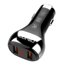 LDNIO C2 autós töltő 2x USB-A QC 3.0 36W (6933138618028) (6933138618028) mobiltelefon kellék
