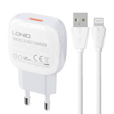 LDNIO Wall charger LDNIO A1306Q 18W + Lightning cable mobiltelefon kellék