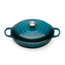Le Creuset Le Creuset Signature kerek Öntöttvas Serpenyő 30cm - Türkiz edény