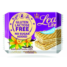 Lea life vaníliás ostyaszelet hozzáadott cukor-, glutén-, laktóz nélkül 95 g csokoládé és édesség