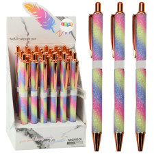 lean Fém golyóstoll automatikus csillogó kék tinta 1,0 mm toll