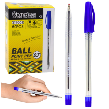 lean Golyóstoll kupakkal, kék tintavéggel, 0,7 mm toll