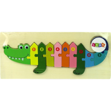 Lean Sport Fából Készült Kirakós Készlet Krokodil Számok 10338 (10338) puzzle, kirakós