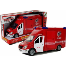 Lean Sport Tűzoltóautó Súrlódásos Hajtással Hangnyíló Ajtók 7021 (7021) autópálya és játékautó